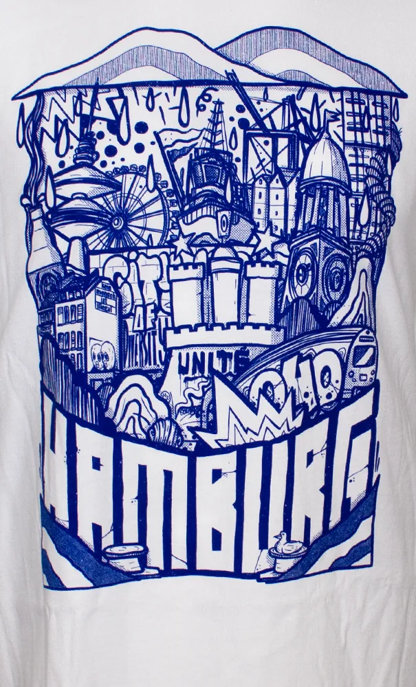 Hamburg T-Shirt Weiss - Unisex Schnitt