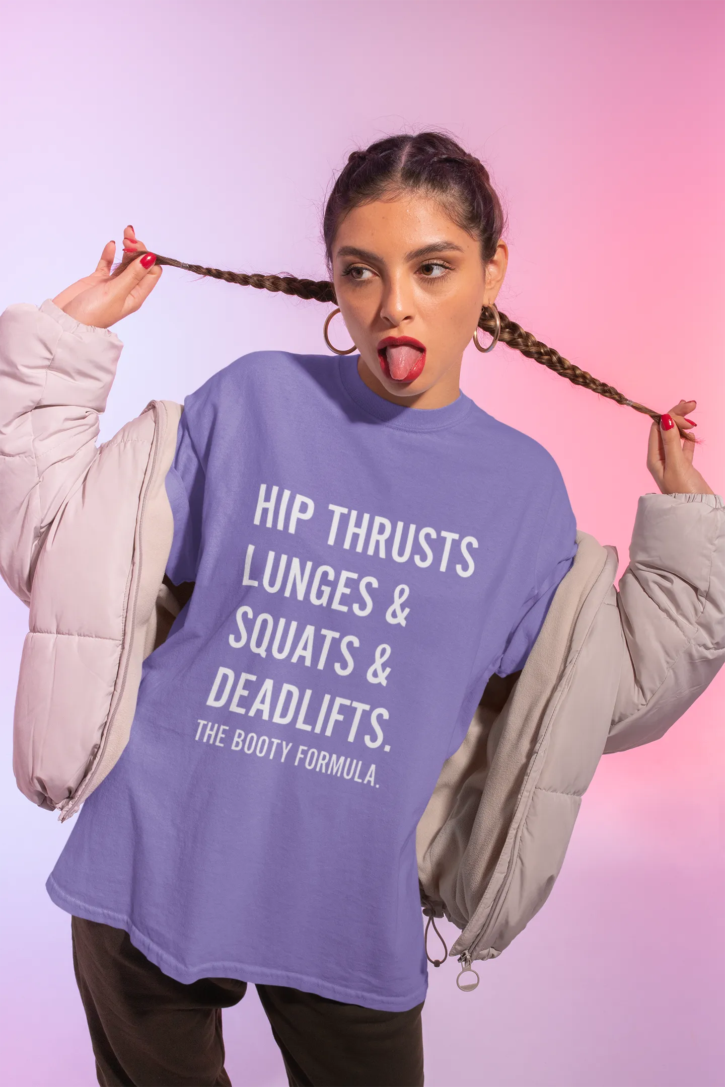 HIP THRUST & LUNGES BOOTY FORMULA Oversized T-shirt