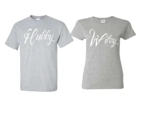 Hubby Wifey Couple Matching T Shirts