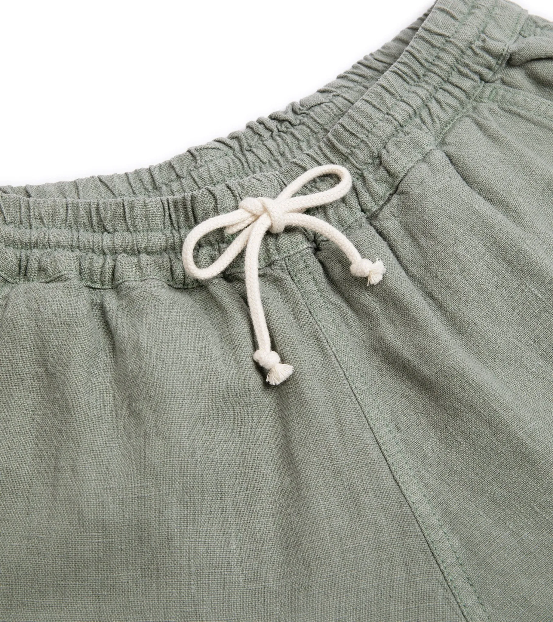 Bay Green Linen Shorts by La Paz Pestena: Lightweight and Breathable