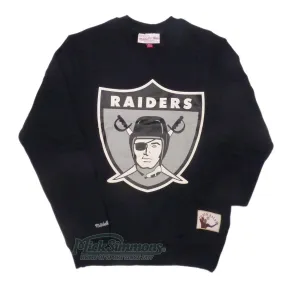 Las Vegas Raiders Throwback Logo Crew NFL Long Sleeve Sweatshirt by Mitchell & Ness