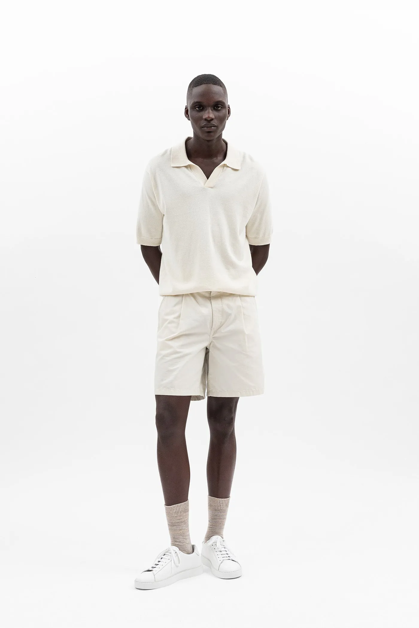 Leif Cotton Linen Polo - Kit White