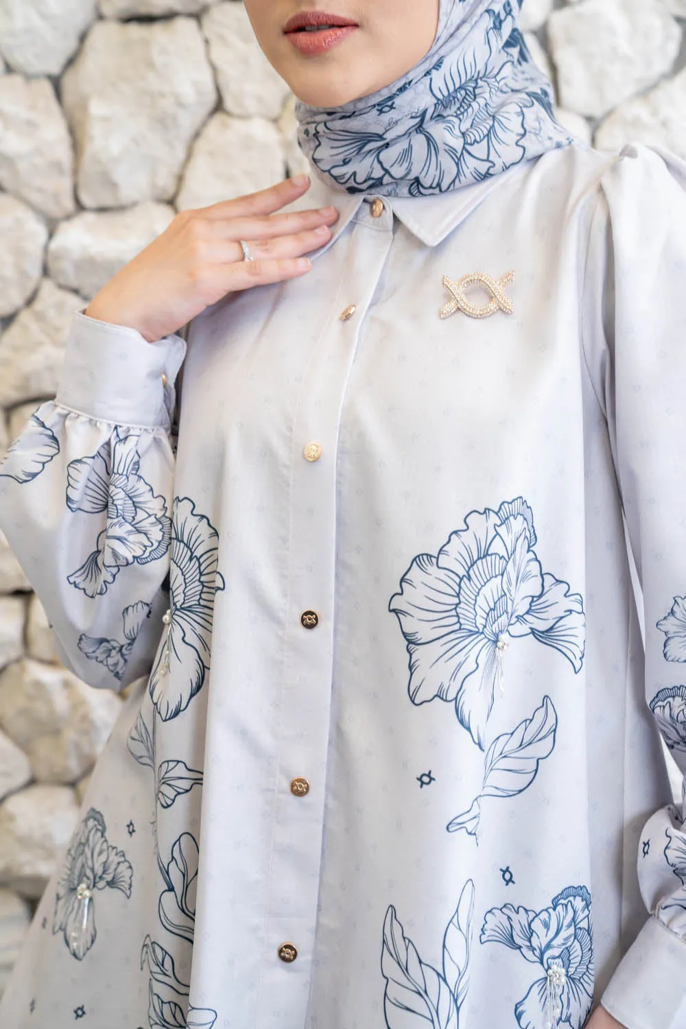 Leysha Shirt Cloudy White