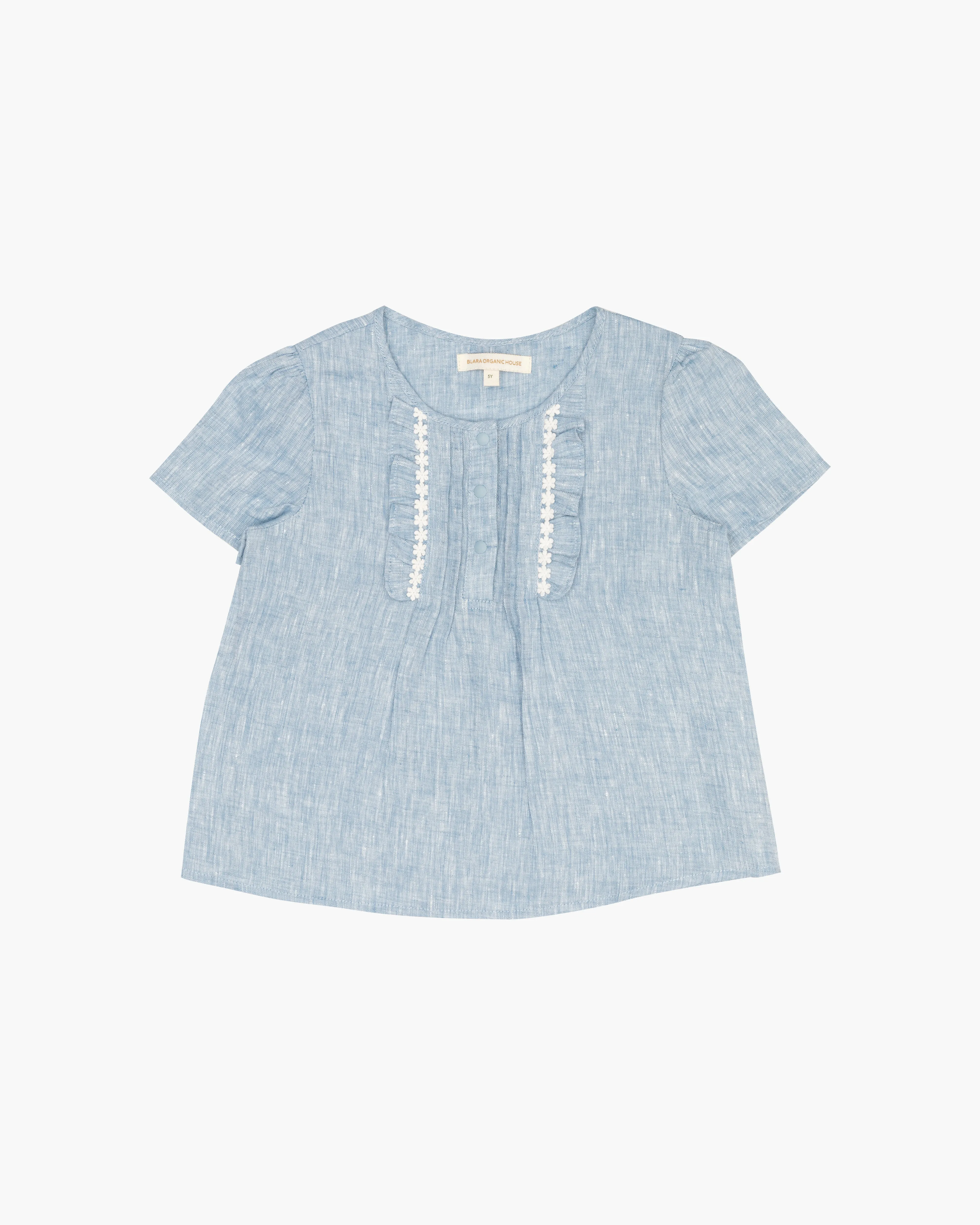 Linen Ruffle T-shirt