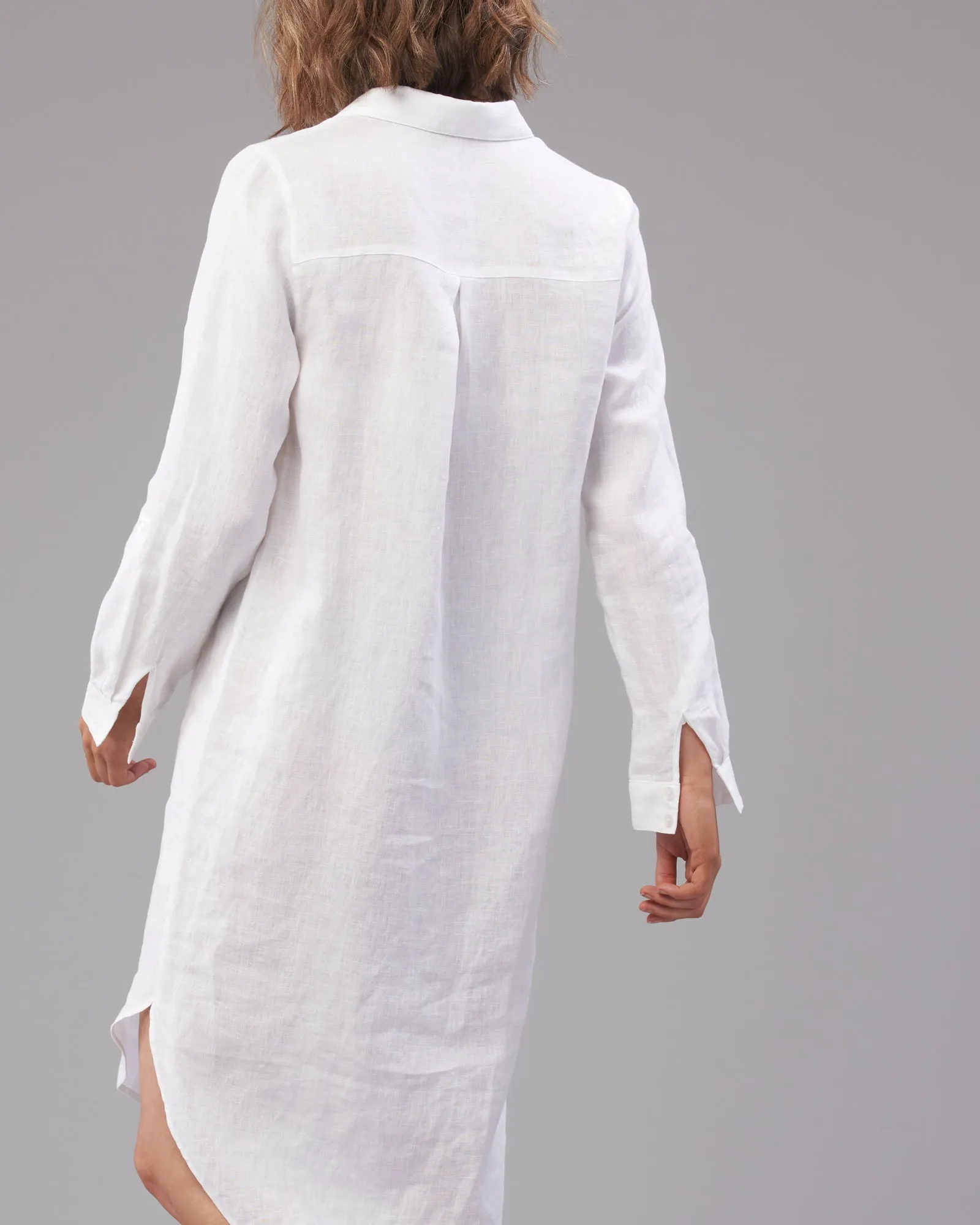 LINEN  SHIRT  DRESS