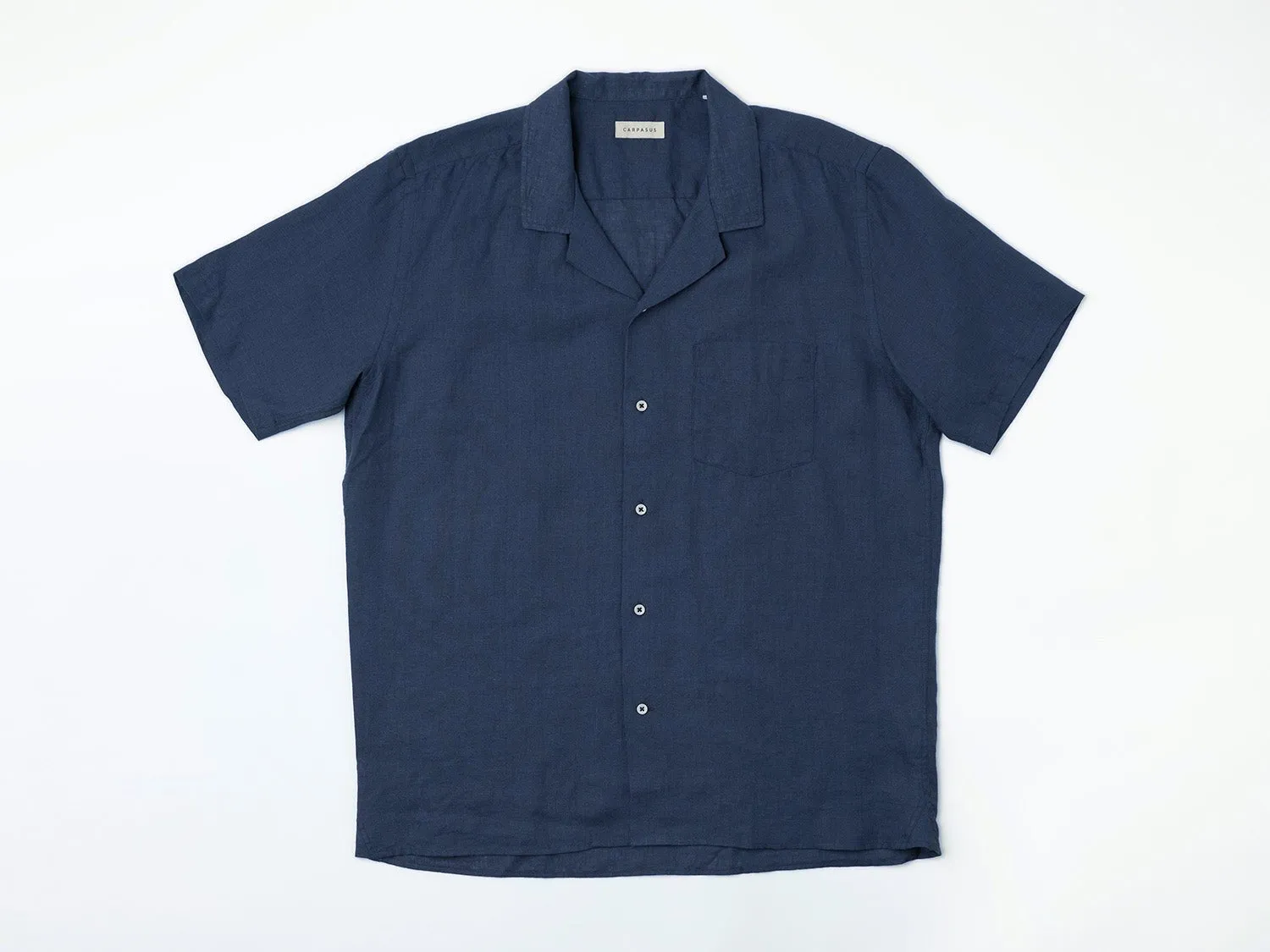 Linen Shirt Short Maloja Navy