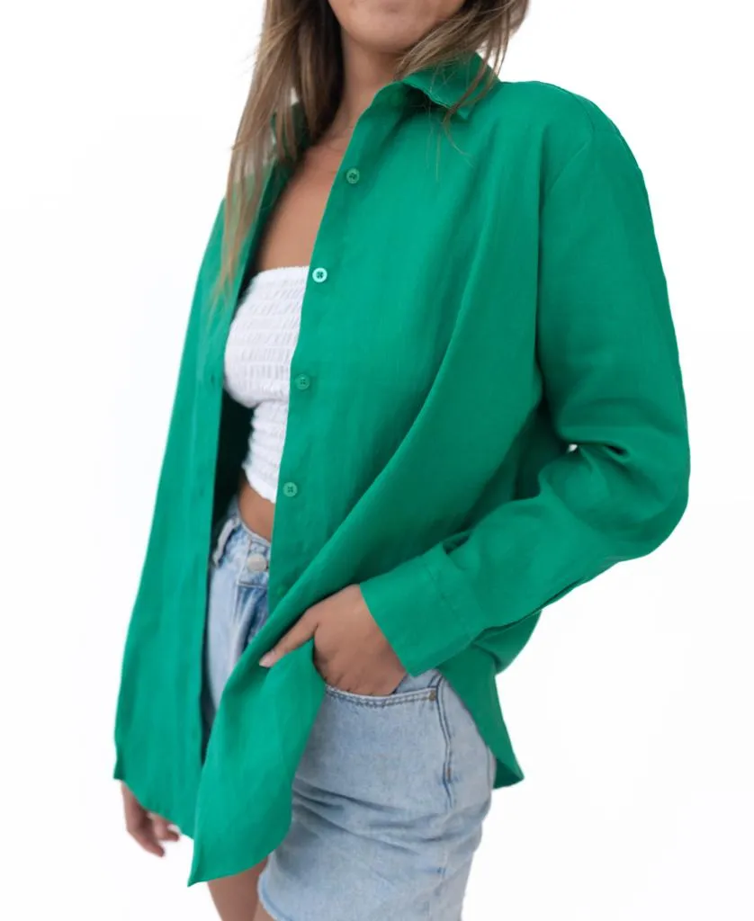 Maeve L/S Shirt | Emerald