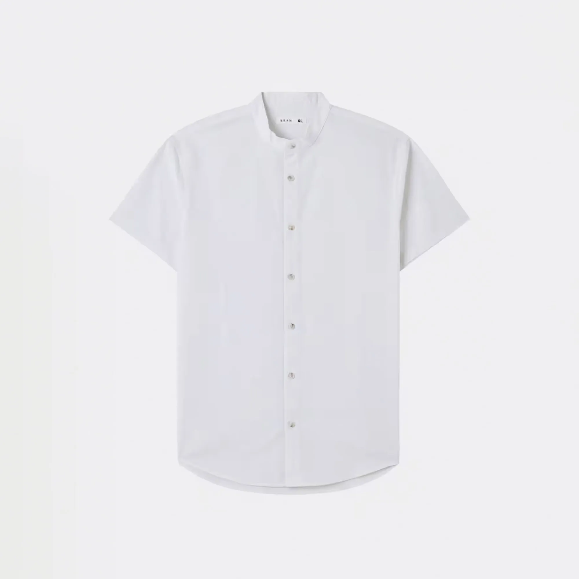 Mandarin Collar Short Sleeve Shirt