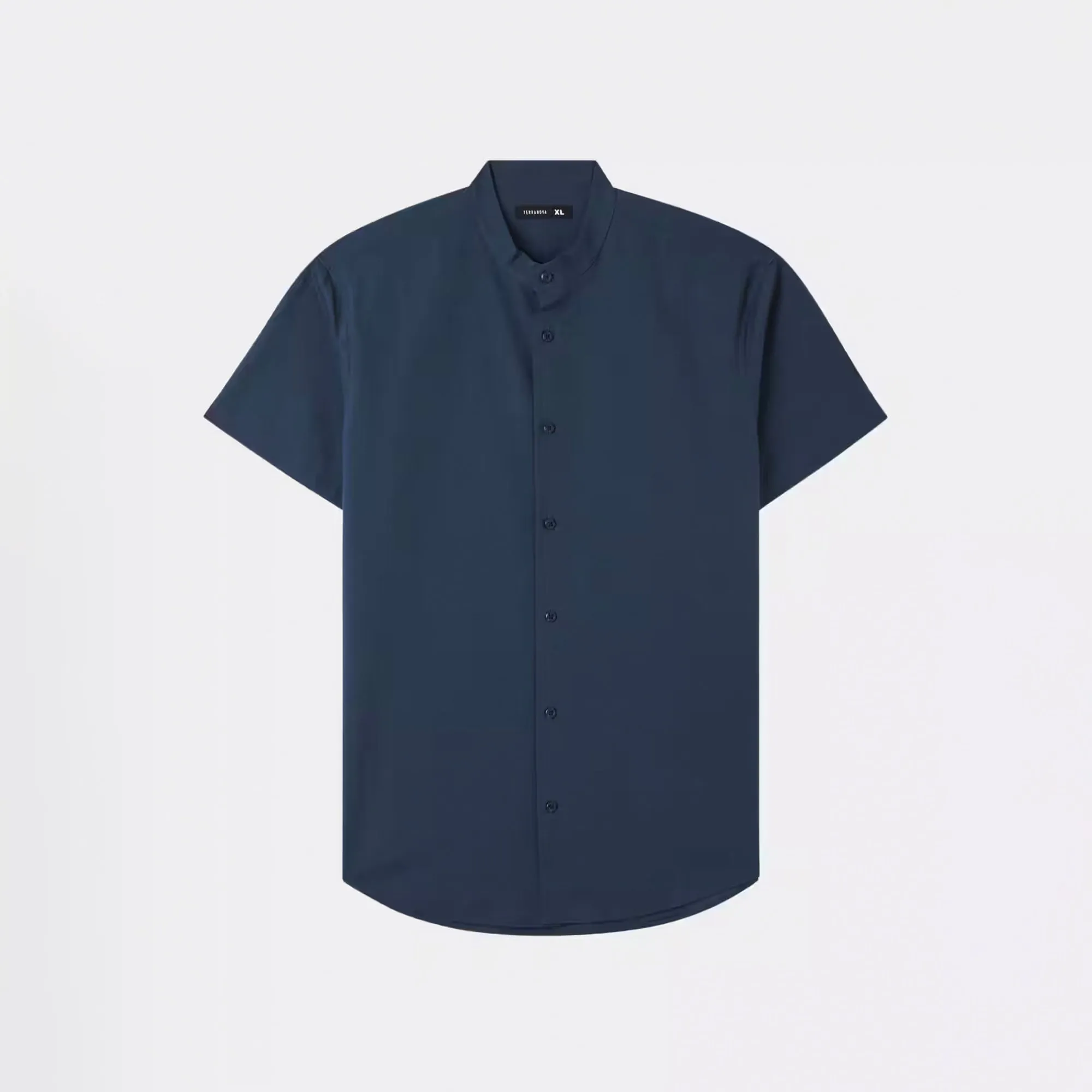 Mandarin Collar Short Sleeve Shirt