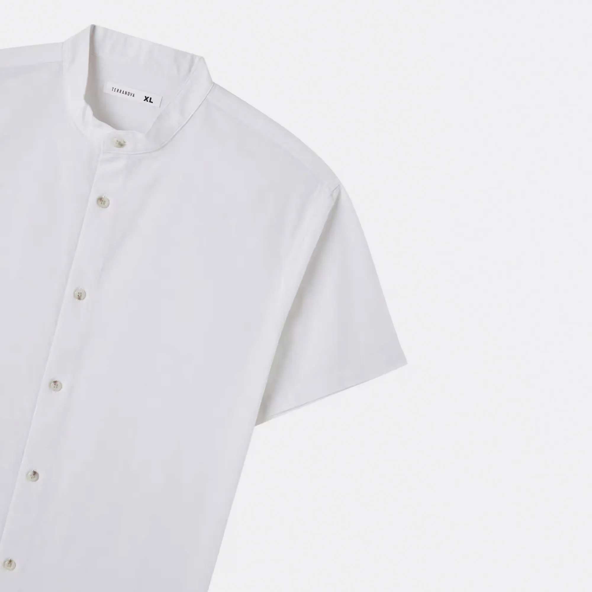 Mandarin Collar Short Sleeve Shirt