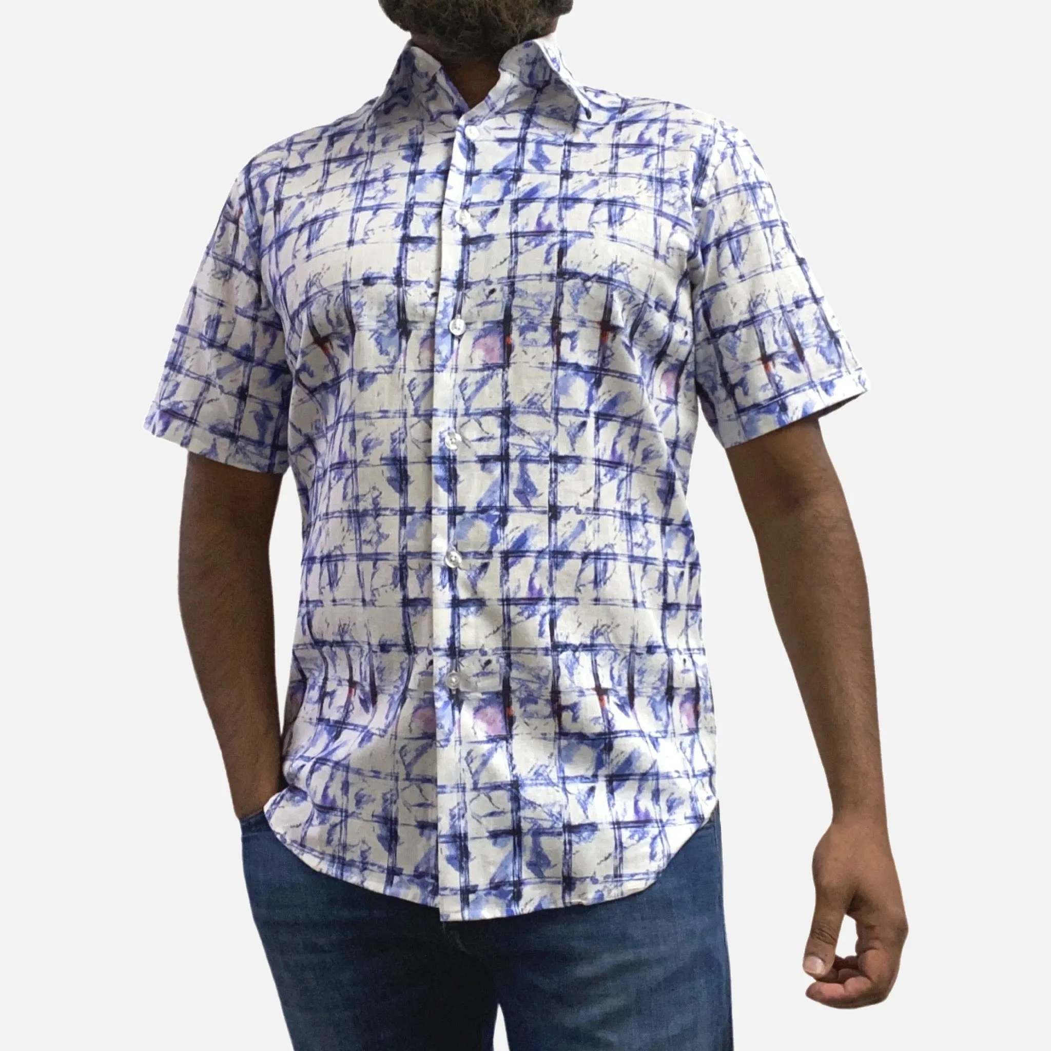 Mens 100% Linen Summer Shirt