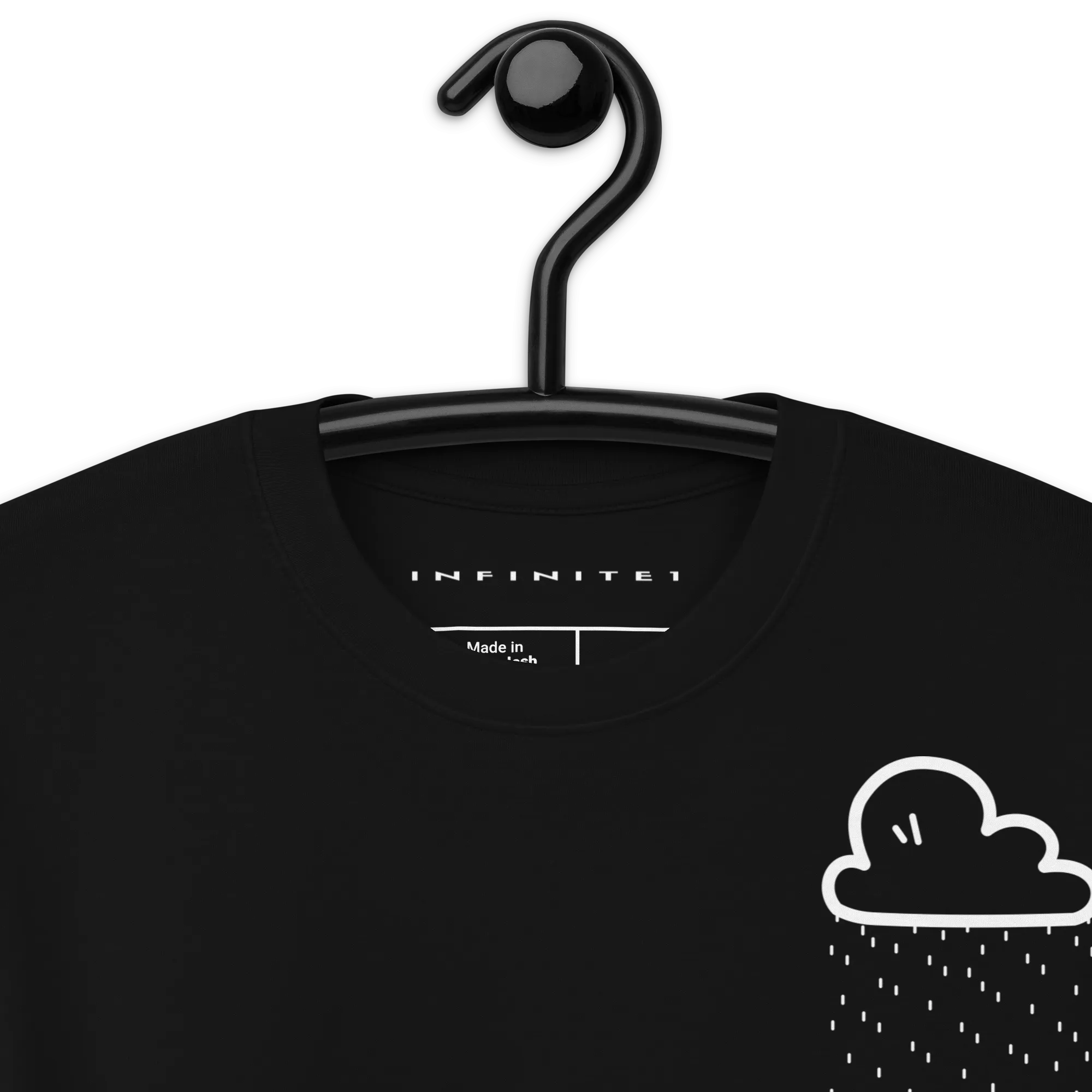 Men’s Cartoon Rain Cloud Theme Graphic Tee