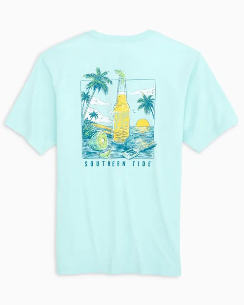 Men's Cerveza Sunset Short Sleeve Tee