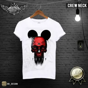 Men's Creepy MM Skull T-shirt Faith Saying Graphic Tee MD574 RED