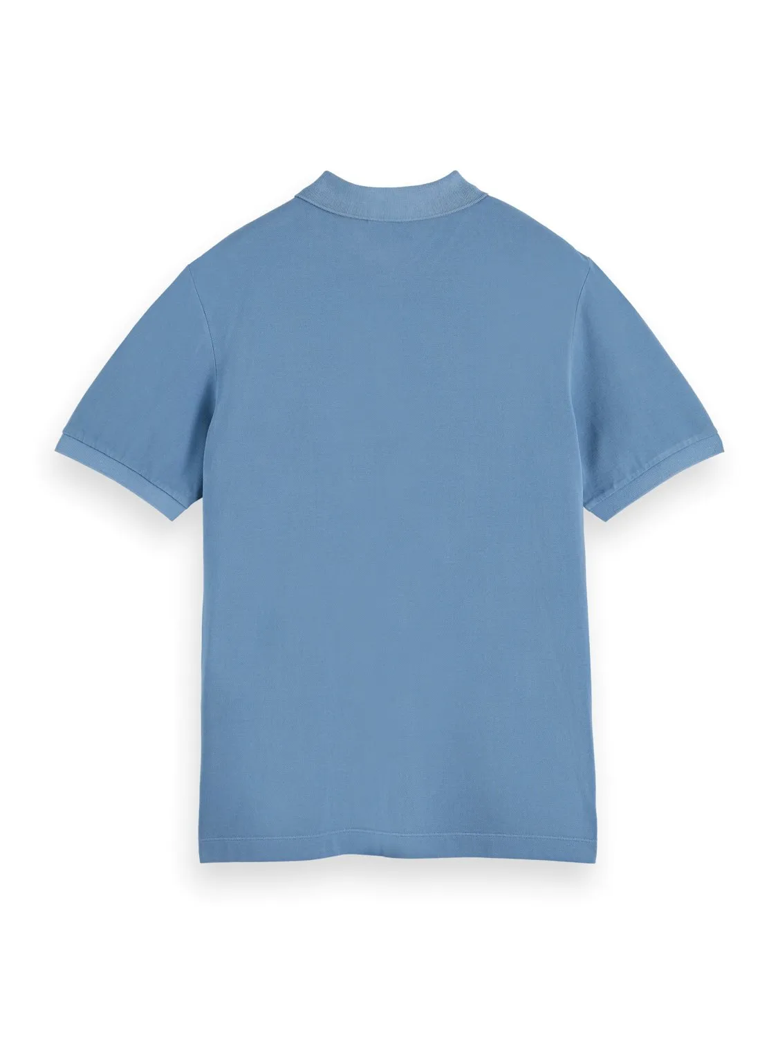 Mens Garment Dyed Organic Cotton Pique - Cosmos Blue