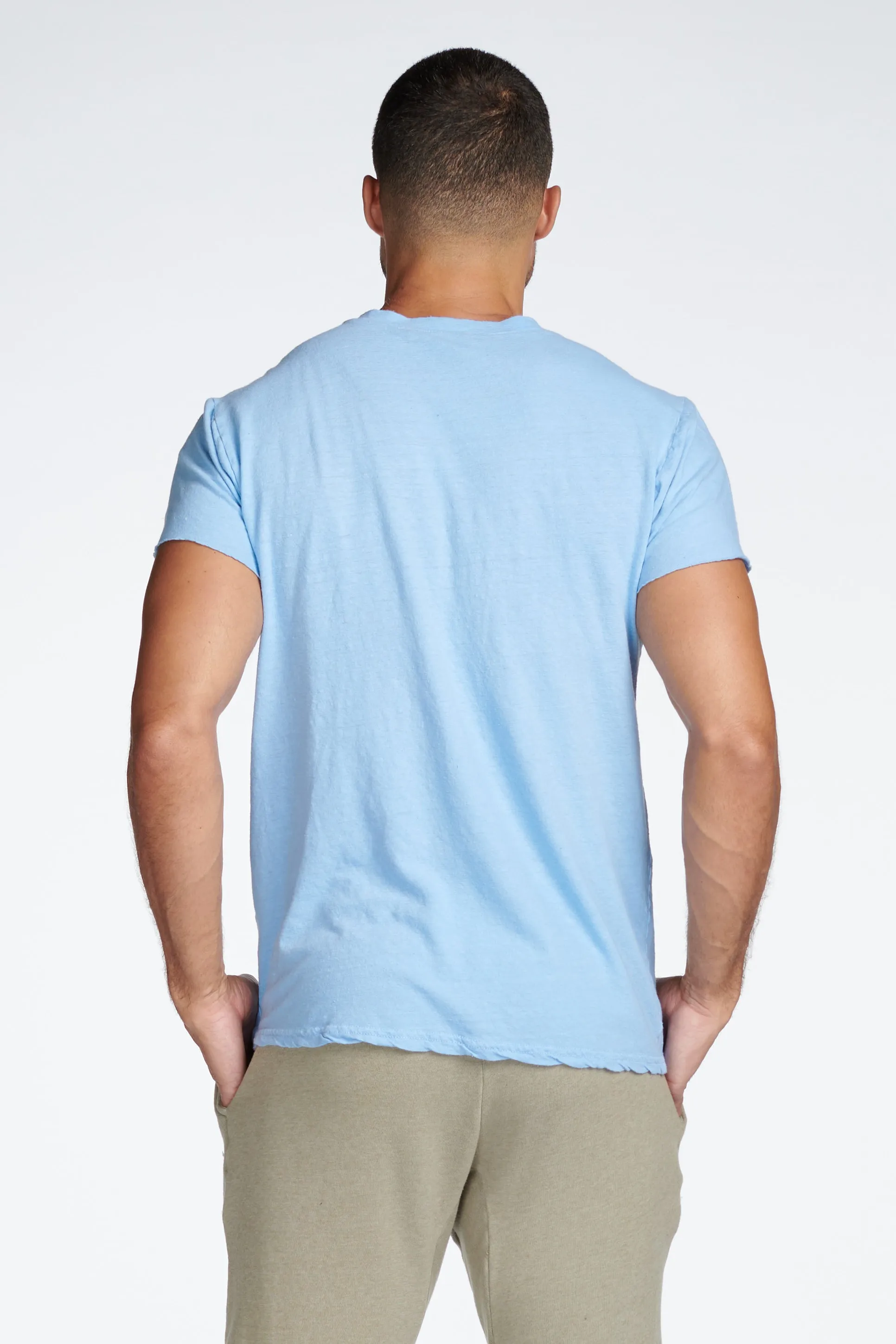 Men's Linen Blend Pocket Tee