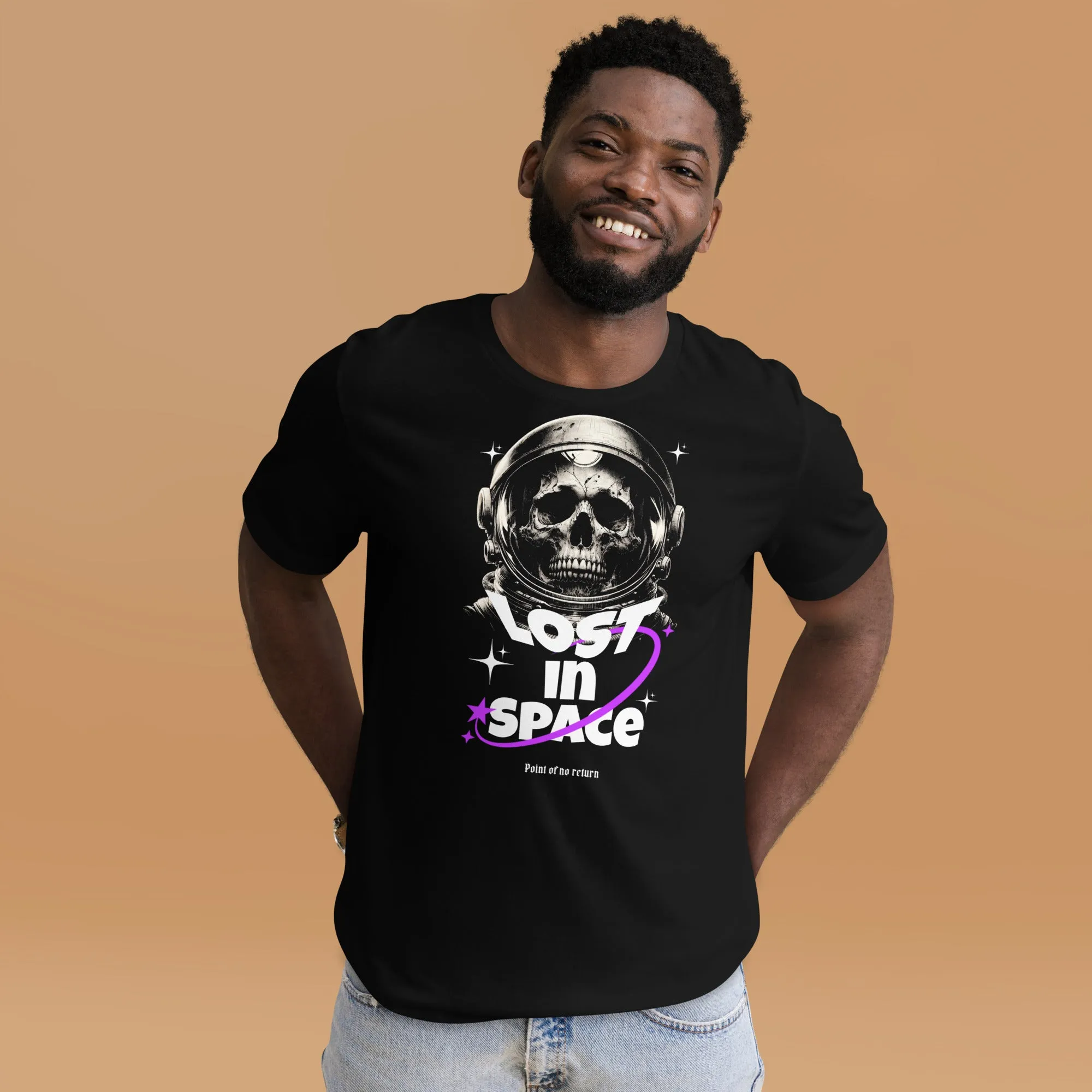 Men's Lost In Space And Skull Short Sleeve Graphic T-shirt