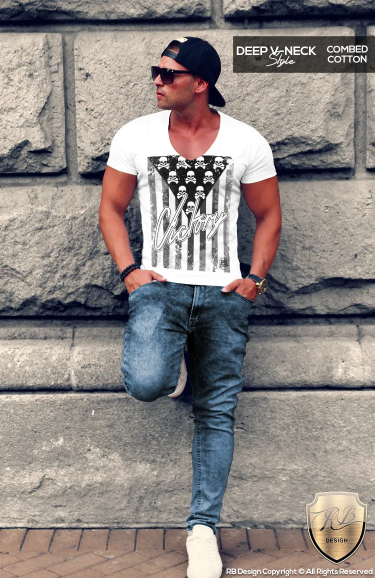 Men's Skull Flag T-shirt Victory Army Warrior Tank Top MD690 B