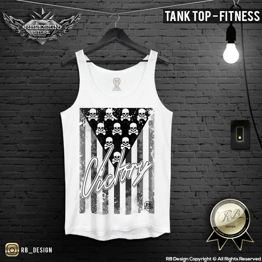 Men's Skull Flag T-shirt Victory Army Warrior Tank Top MD690 B