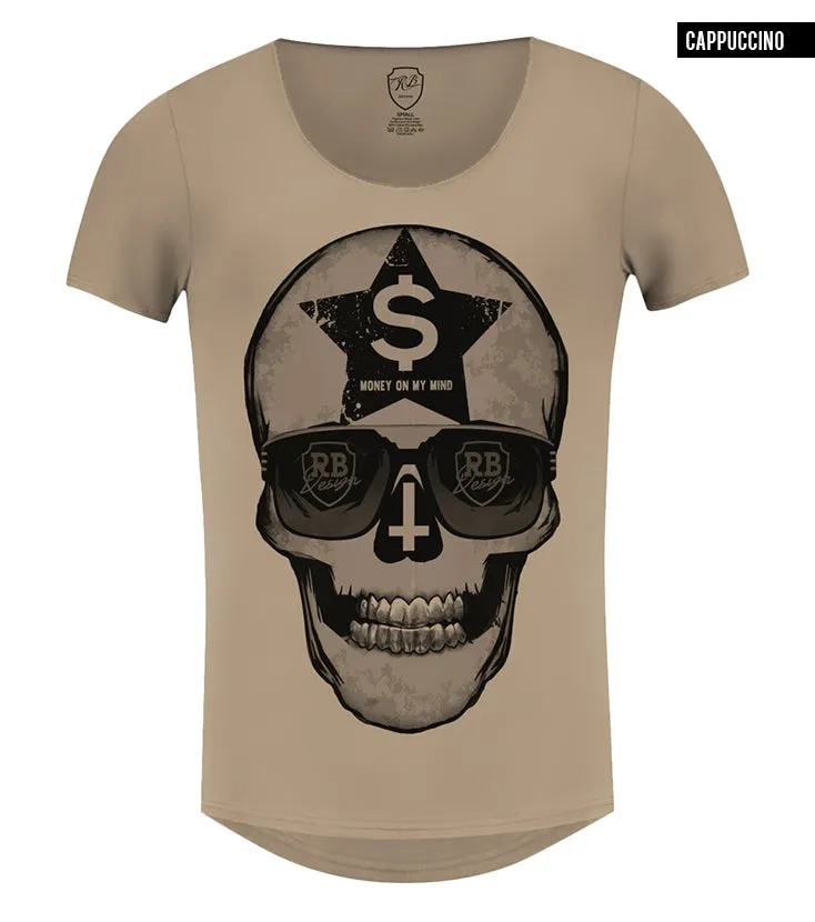 Men's Skull T-shirt "Money on My Mind" / Color Option / MD542