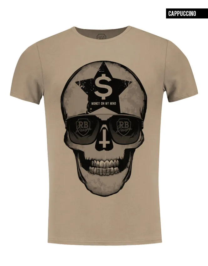 Men's Skull T-shirt "Money on My Mind" / Color Option / MD542