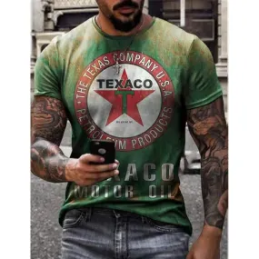 Mens T-shirt Oversized Vintage Short Sleeve Summer New Tshirts Fashion