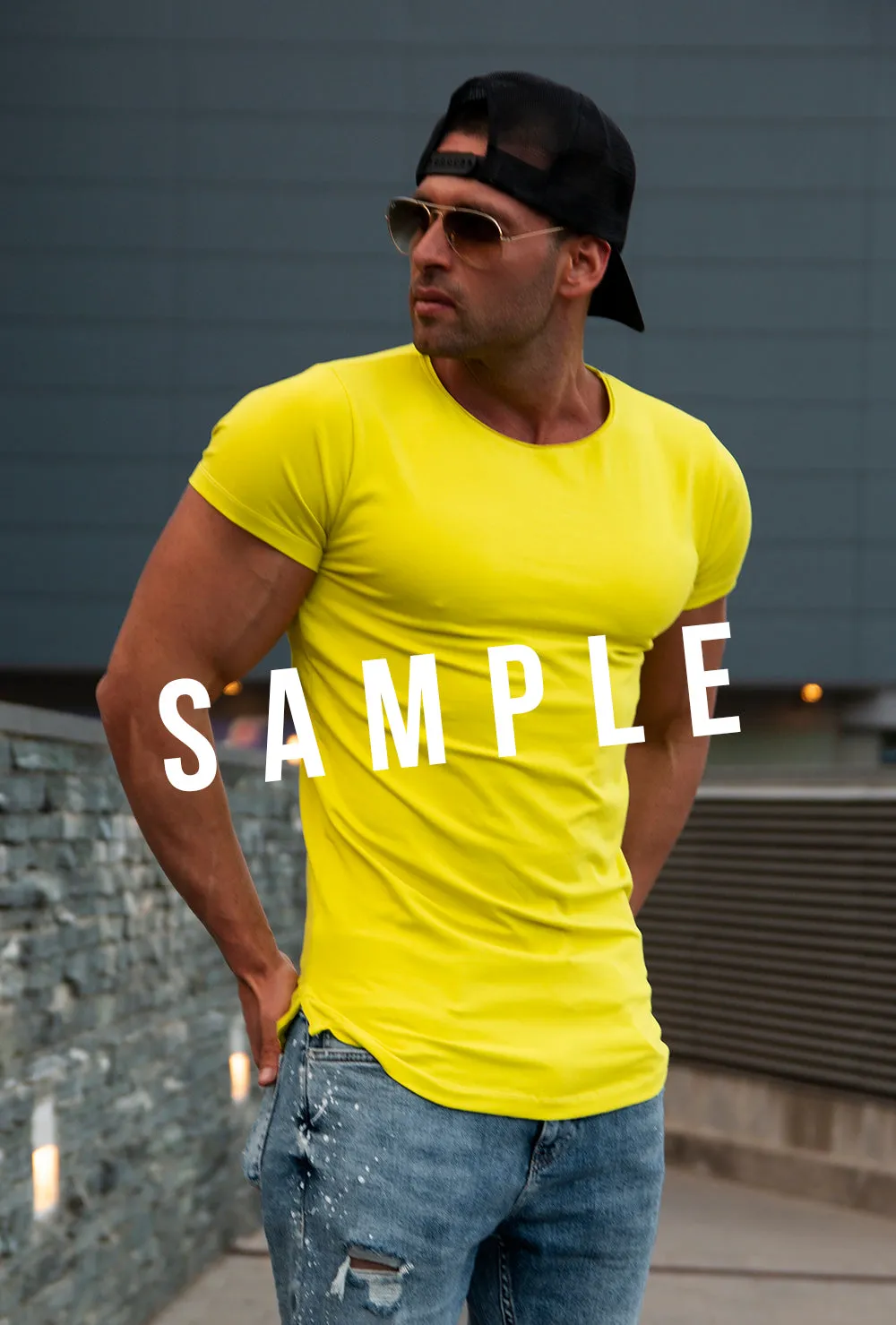 Men's  T-shirt "Beast Mode" Round Neck Long Fit MD930