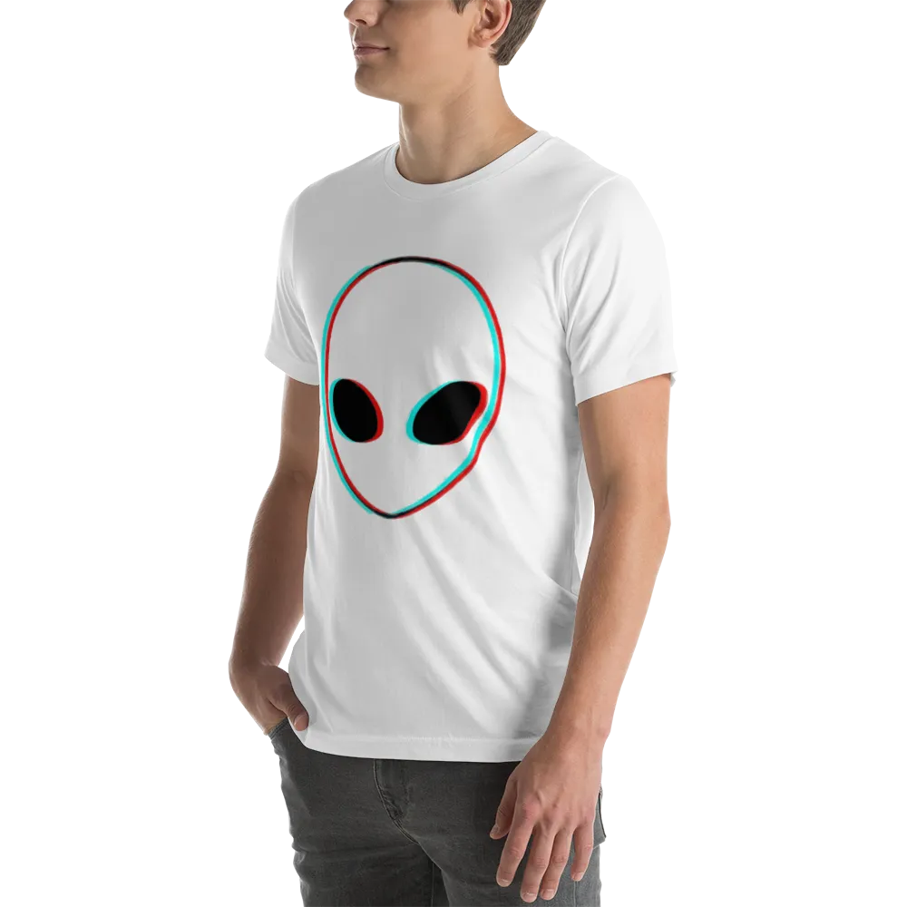 Men's Trippy Alien 3D Effect Graphic T-shirt