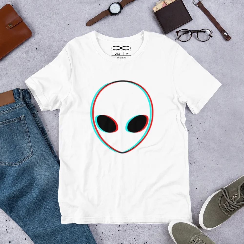 Men's Trippy Alien 3D Effect Graphic T-shirt