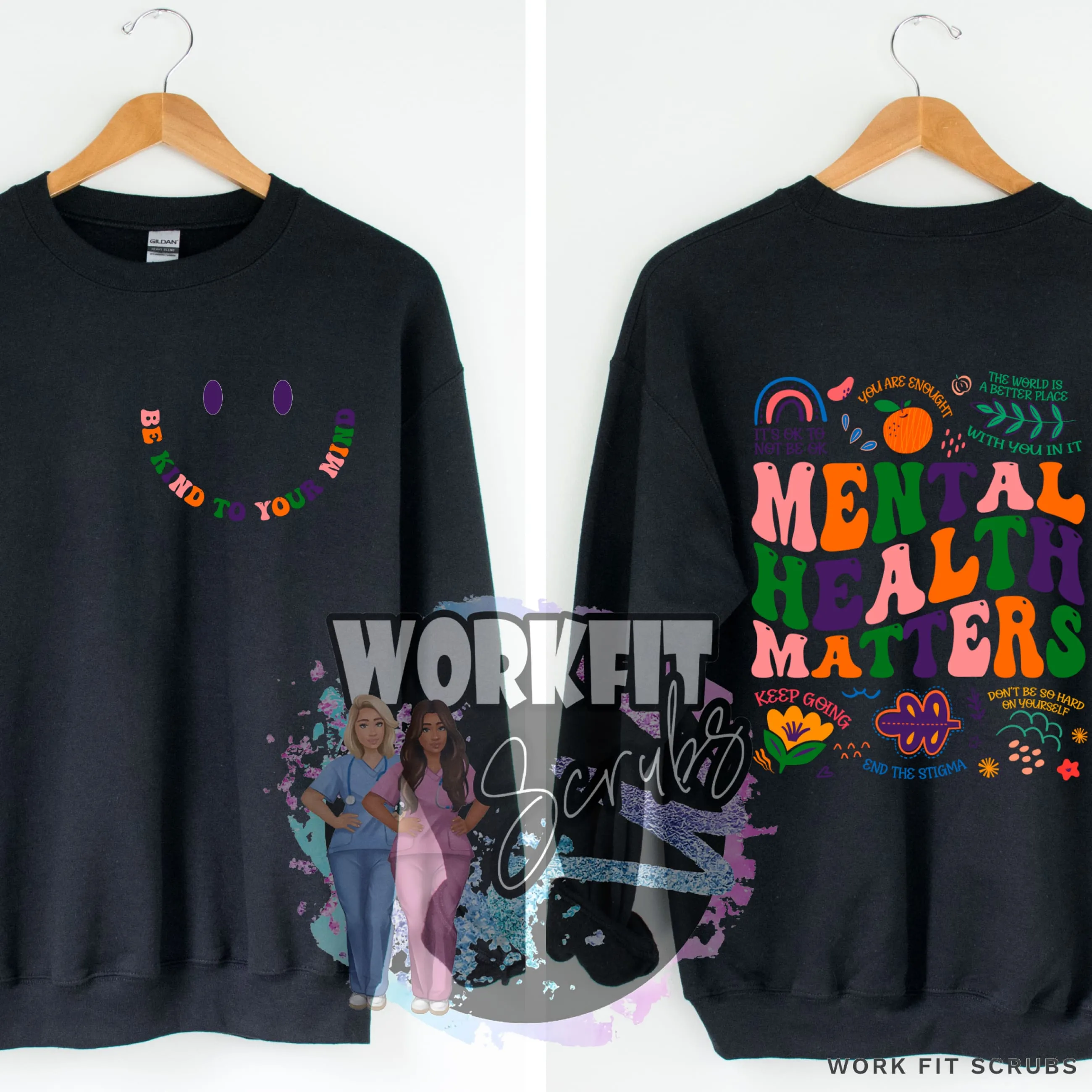 Mental Health Double sided Crewneck