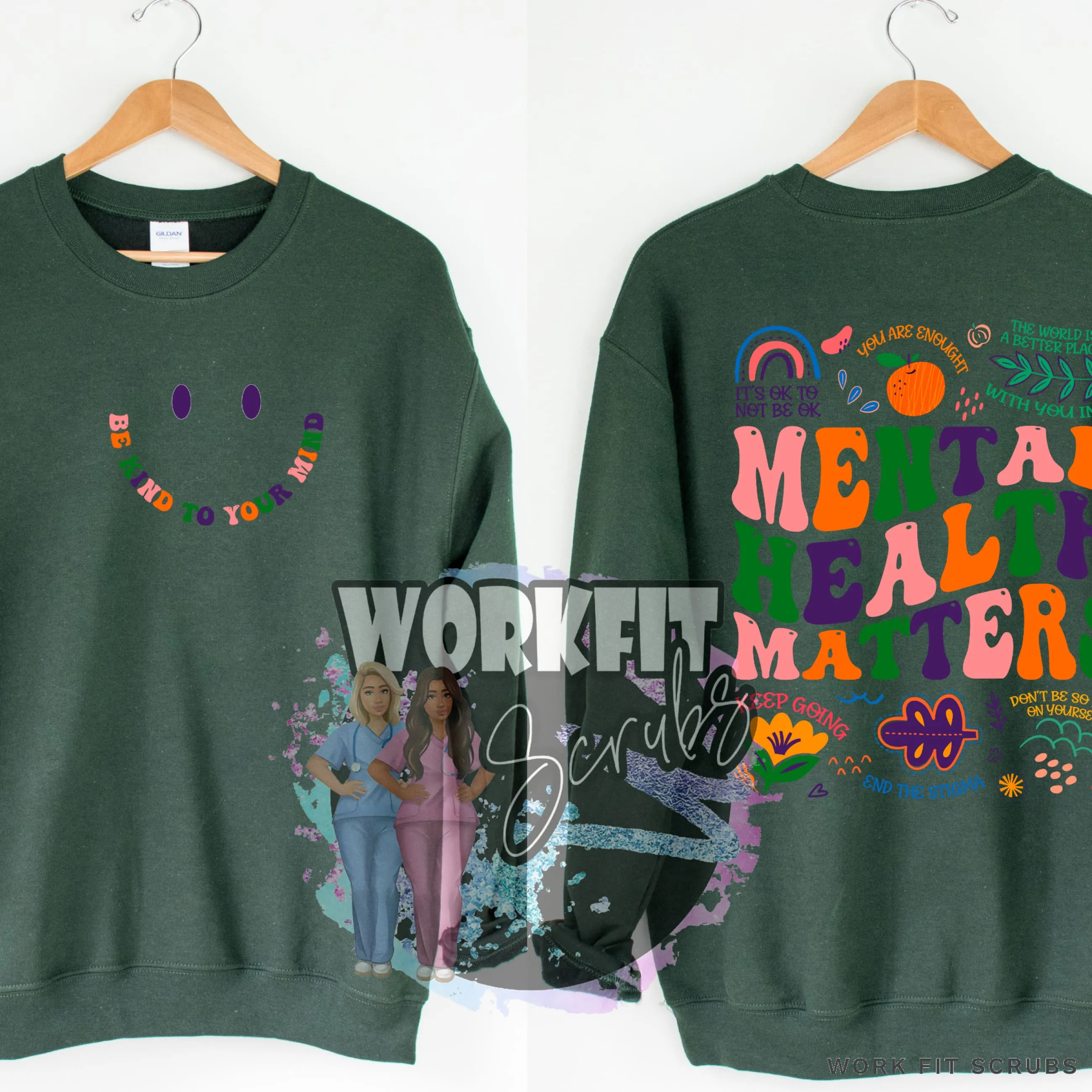 Mental Health Double sided Crewneck