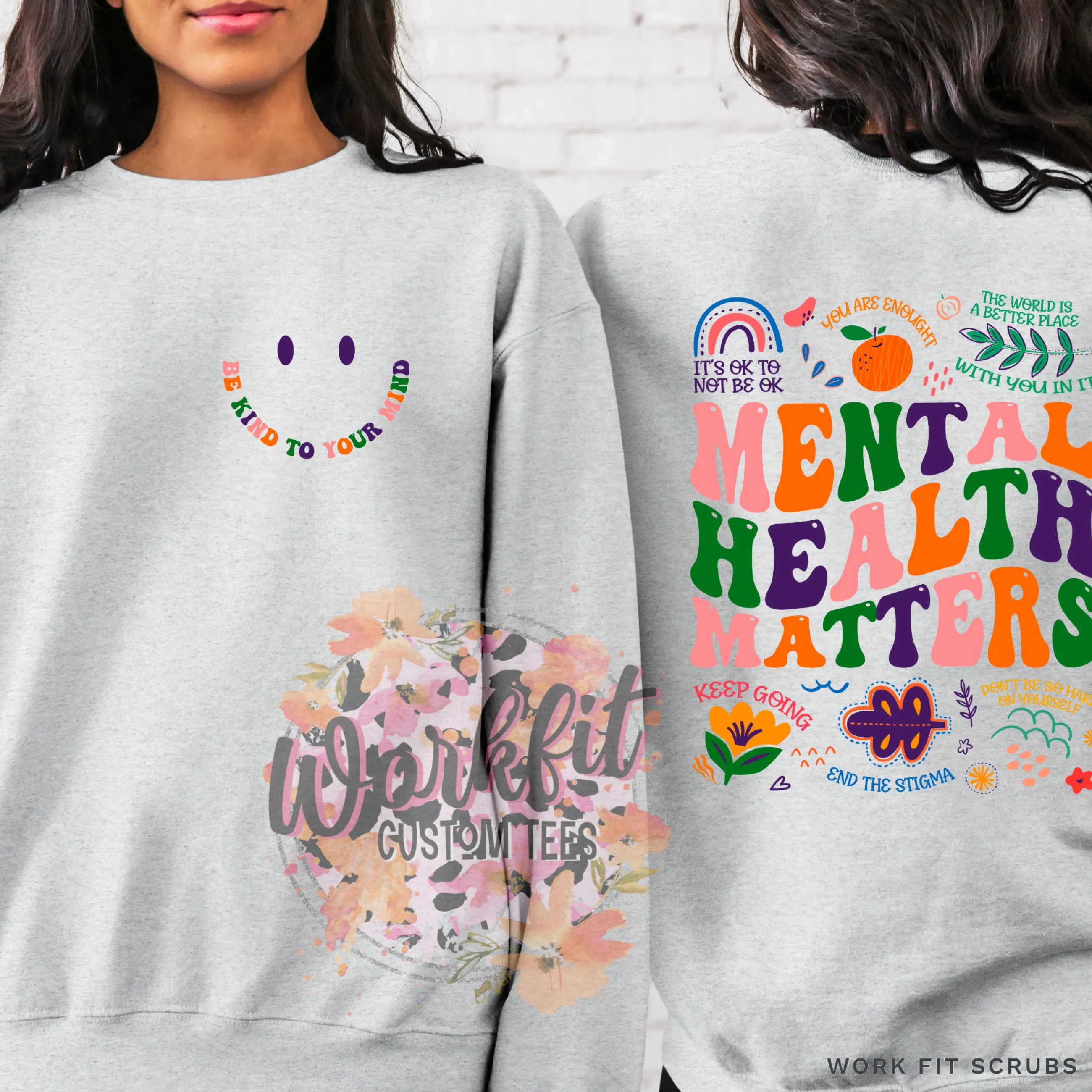 Mental Health Double sided Crewneck