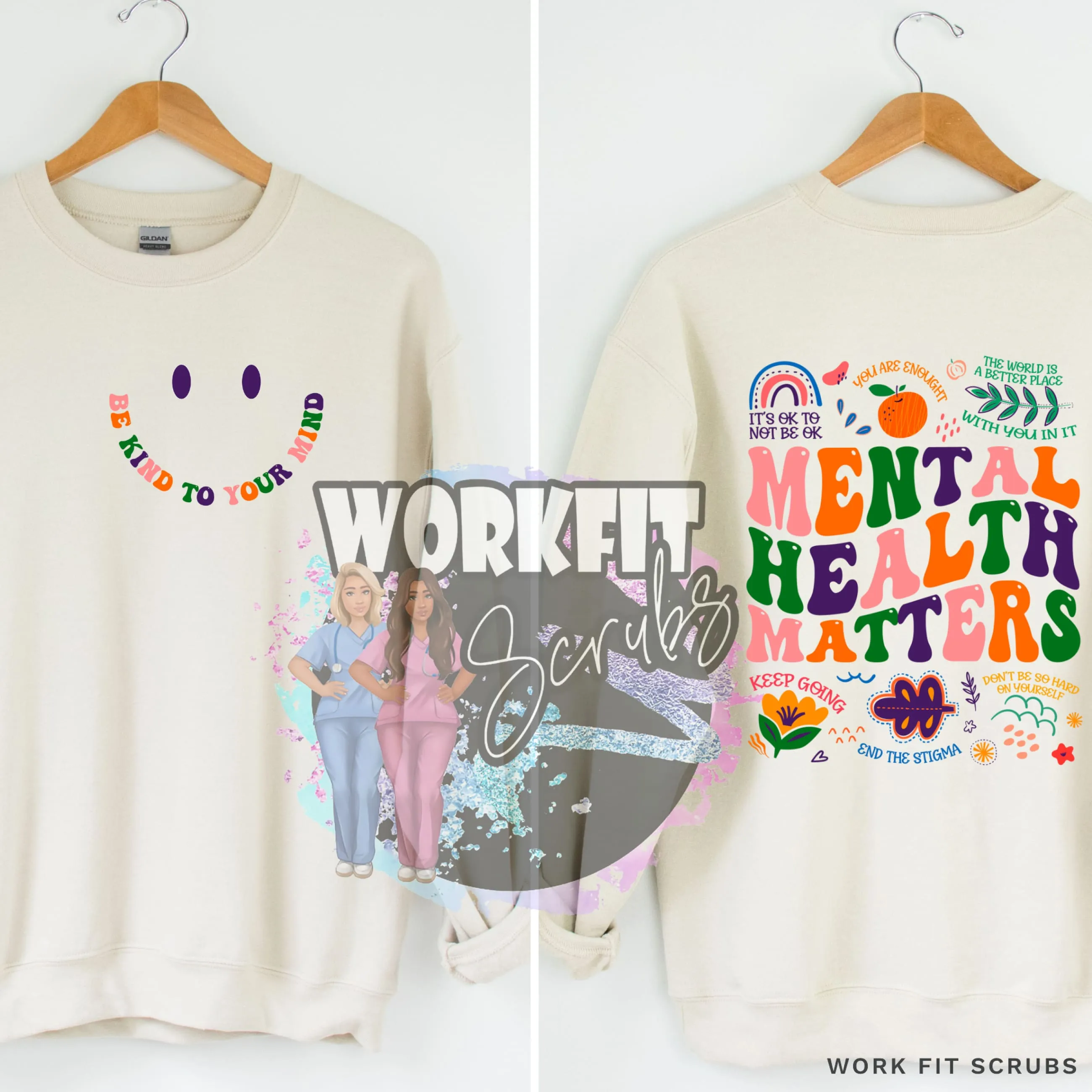 Mental Health Double sided Crewneck