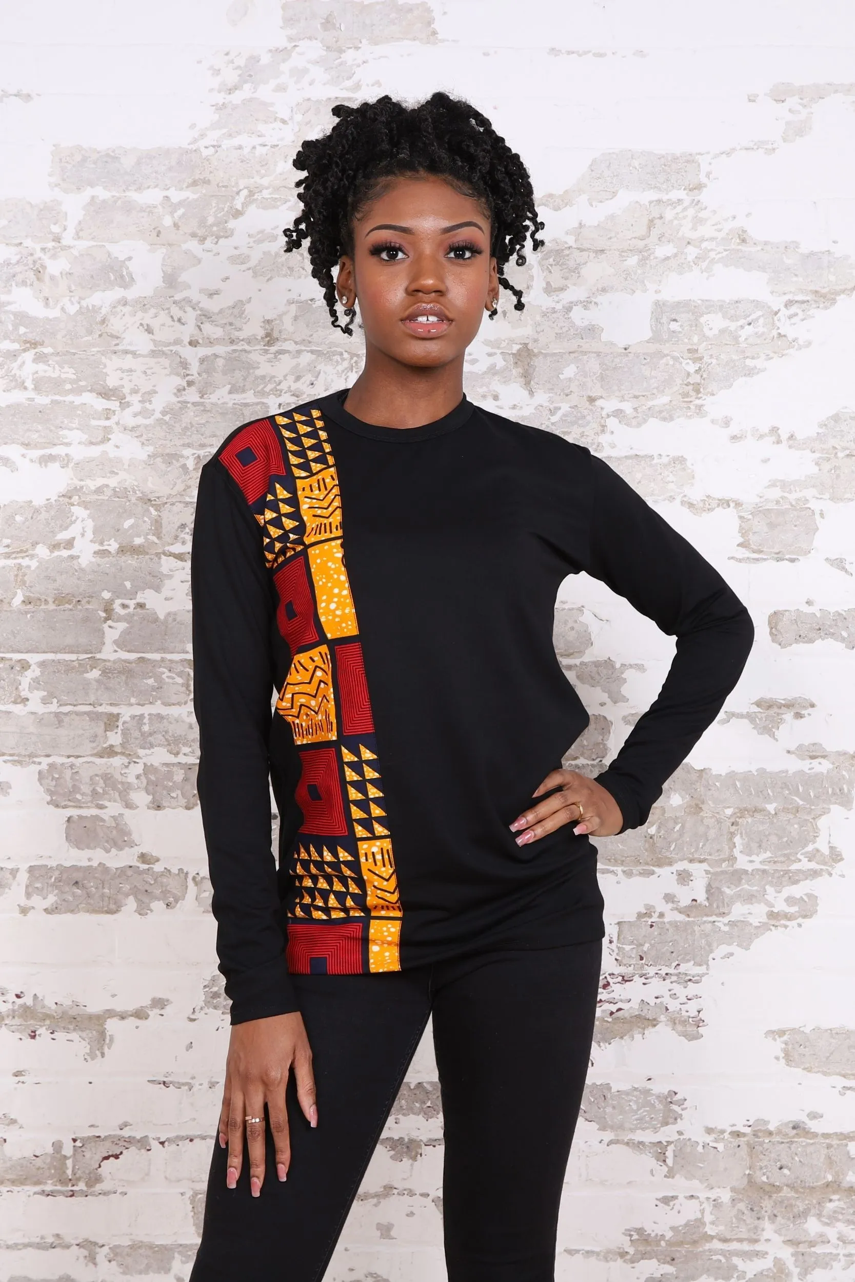 MIKO African Print Long Sleeve Unisex Adults' Shirt