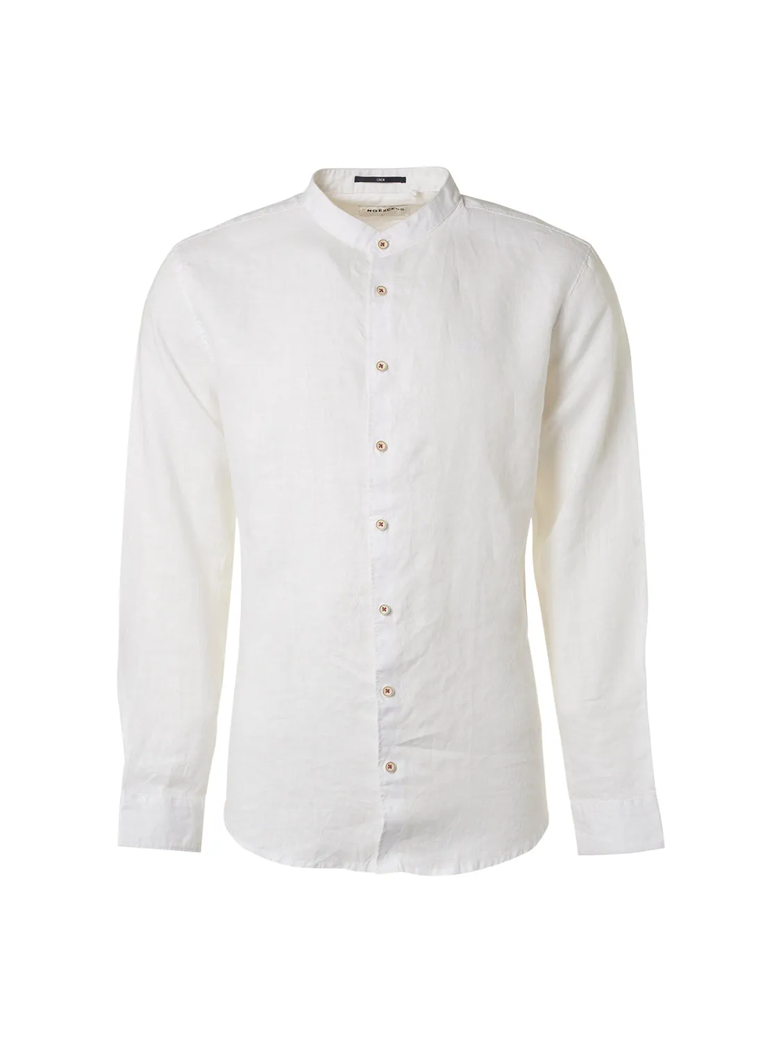 No Excess - Grandad Linen Shirt - White or Army Green