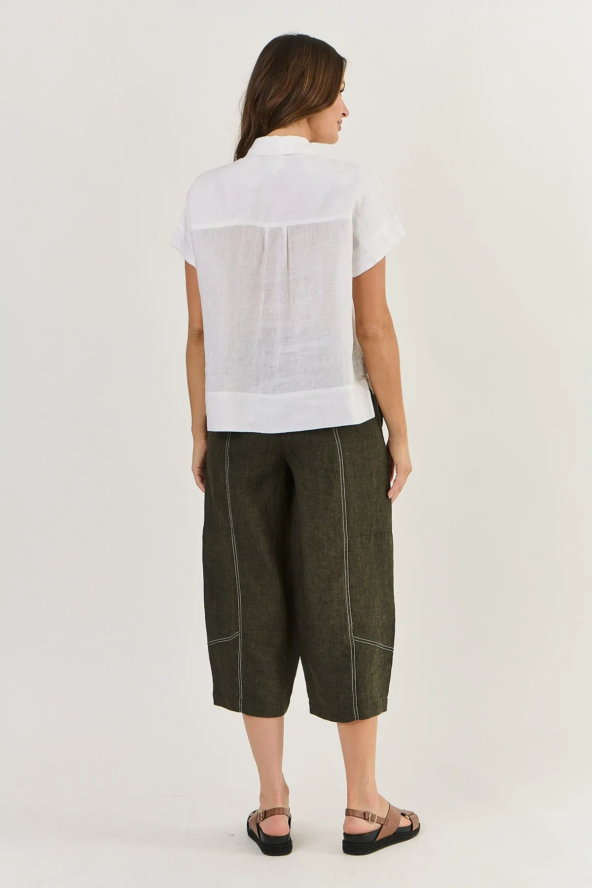 OLIVE ET JULIE Linen Shirt WHITE