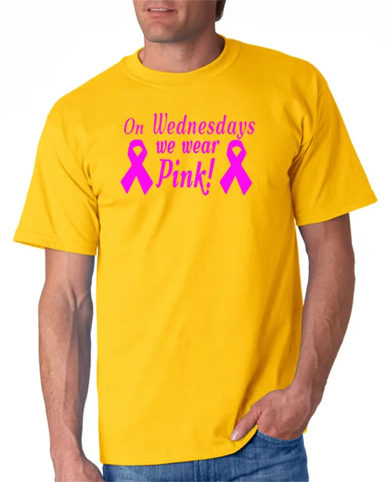 On Wednesdays We Wear Pink - Breast Cancer Ribbons - Mean Girls T-Shirt