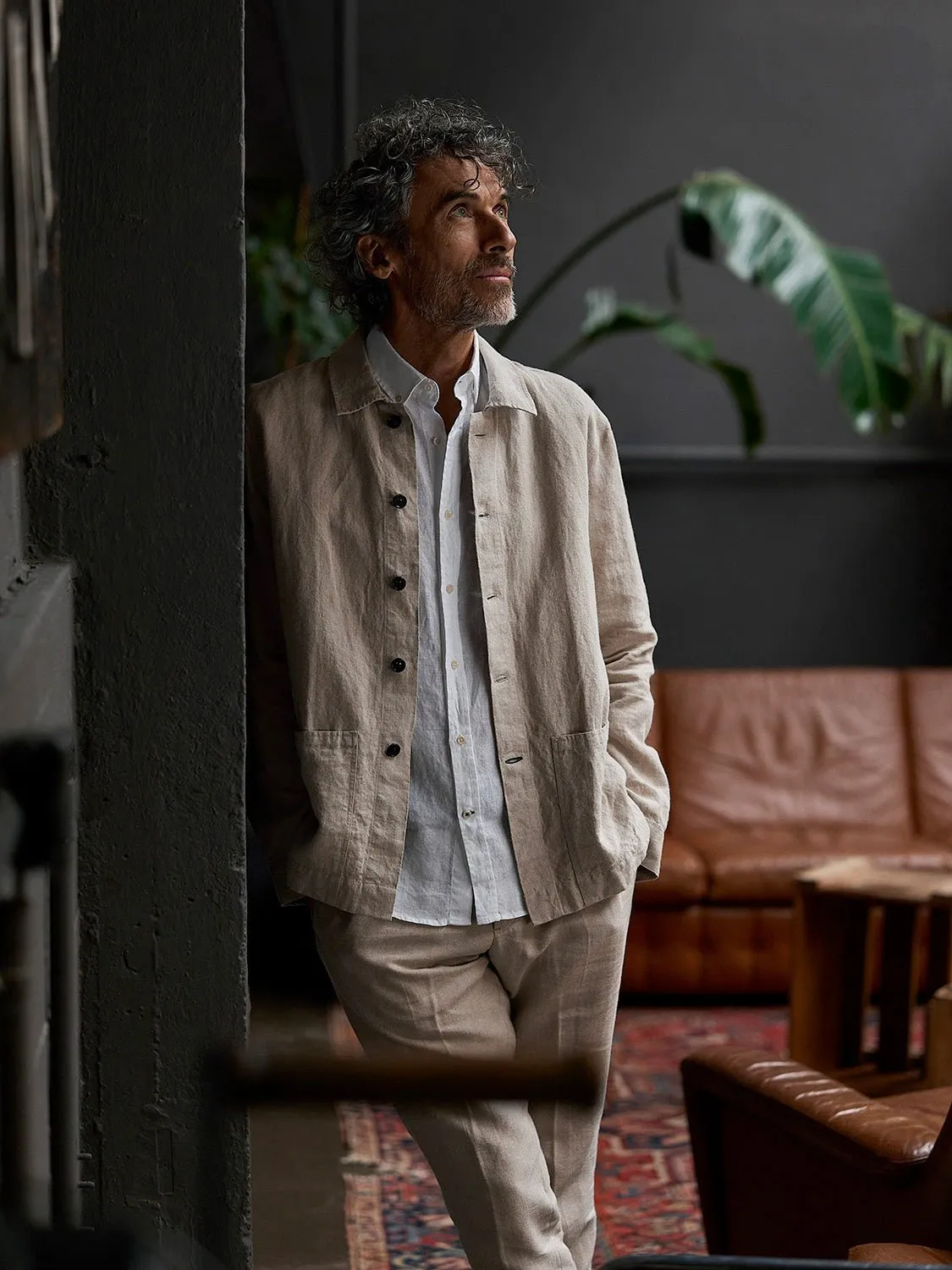 Overshirt Linen Montagnola Beige