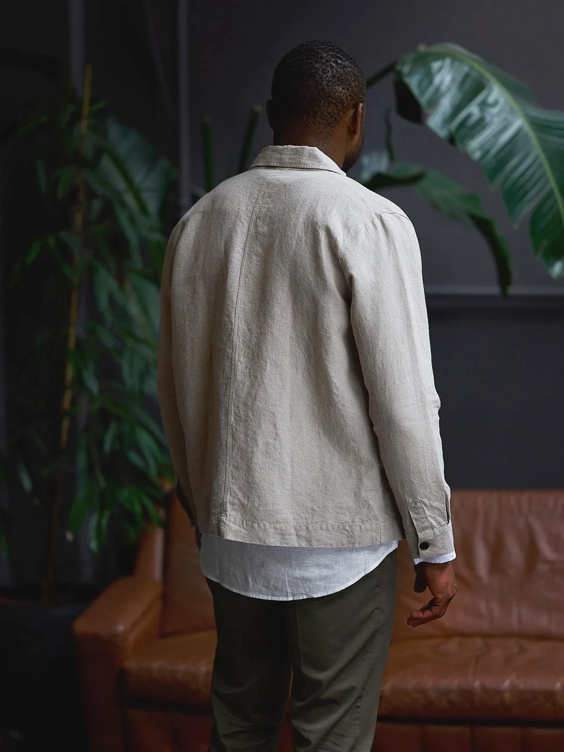 Overshirt Linen Montagnola Beige