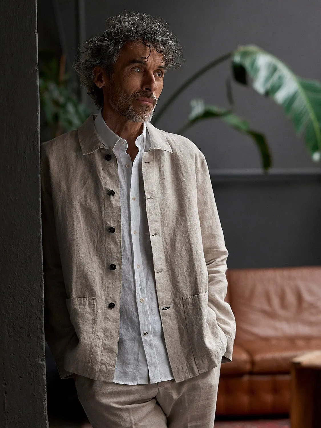 Overshirt Linen Montagnola Beige