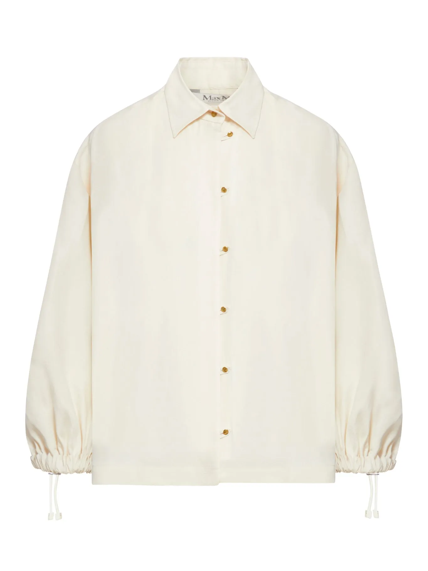 Oversized shirt in linen and silk