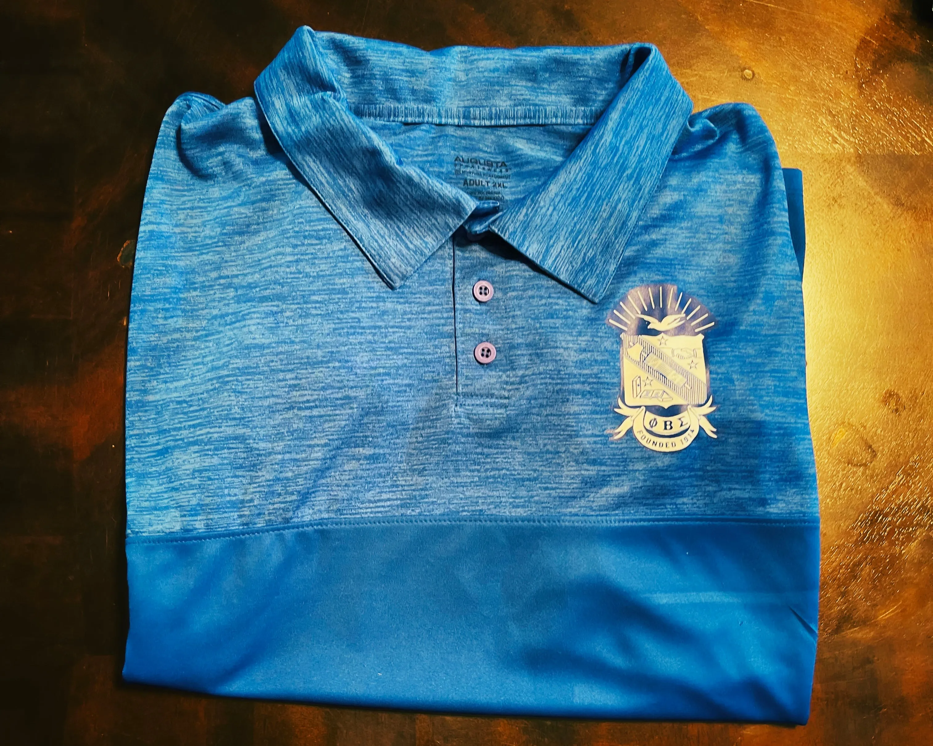 Phi Beta Sigma Polo Blue Shirt v2