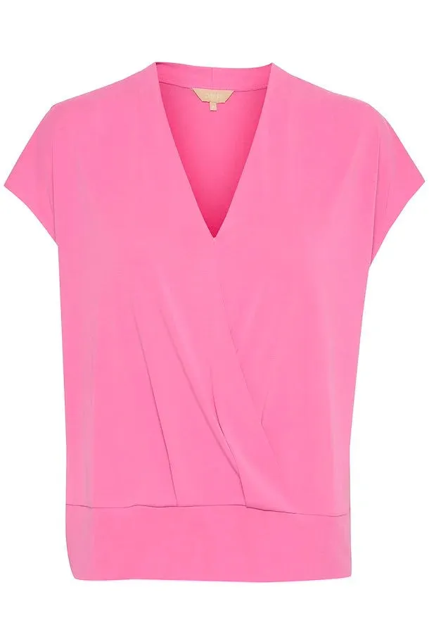 Pink Faux Wrap Top