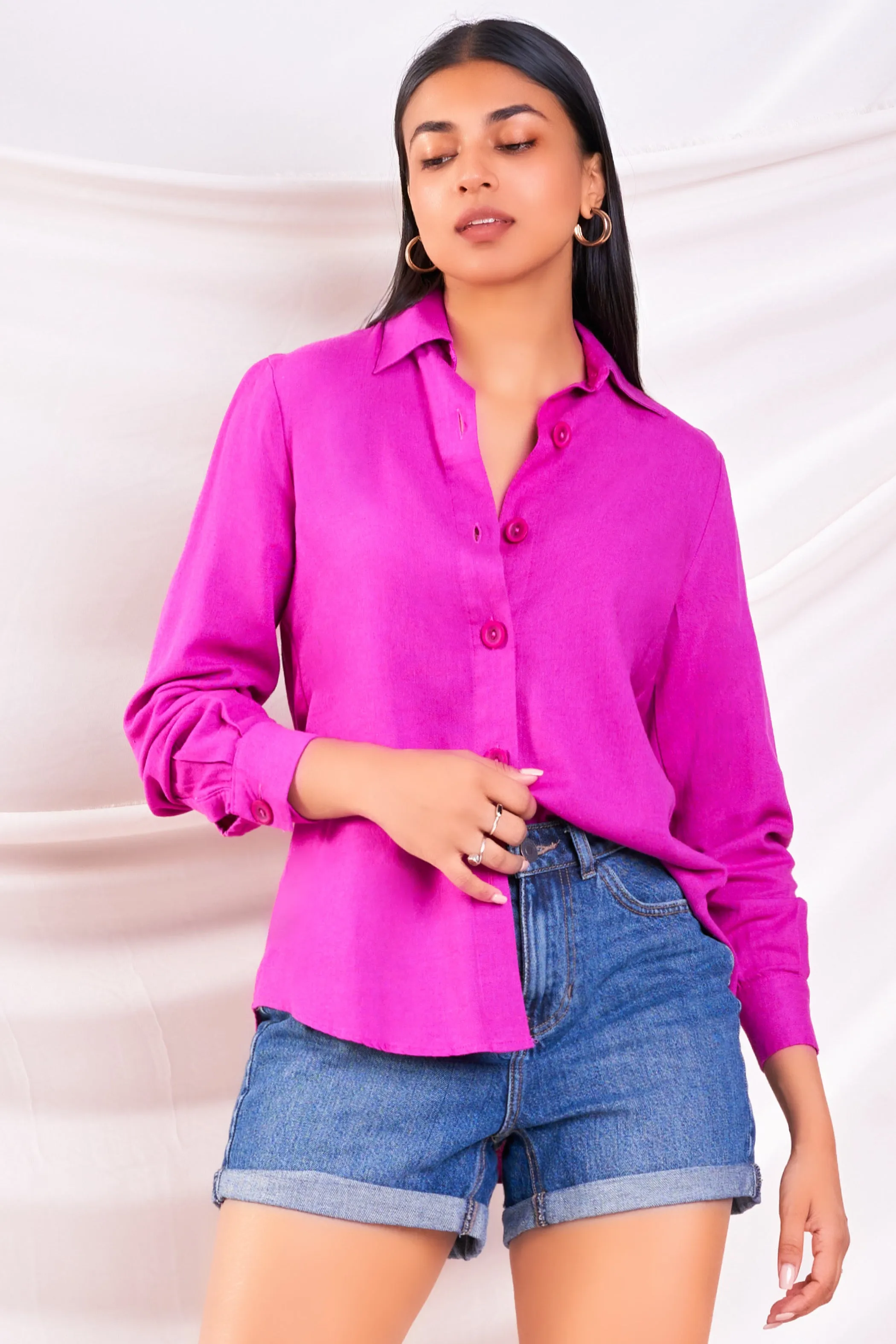 Pink Linen Shirt