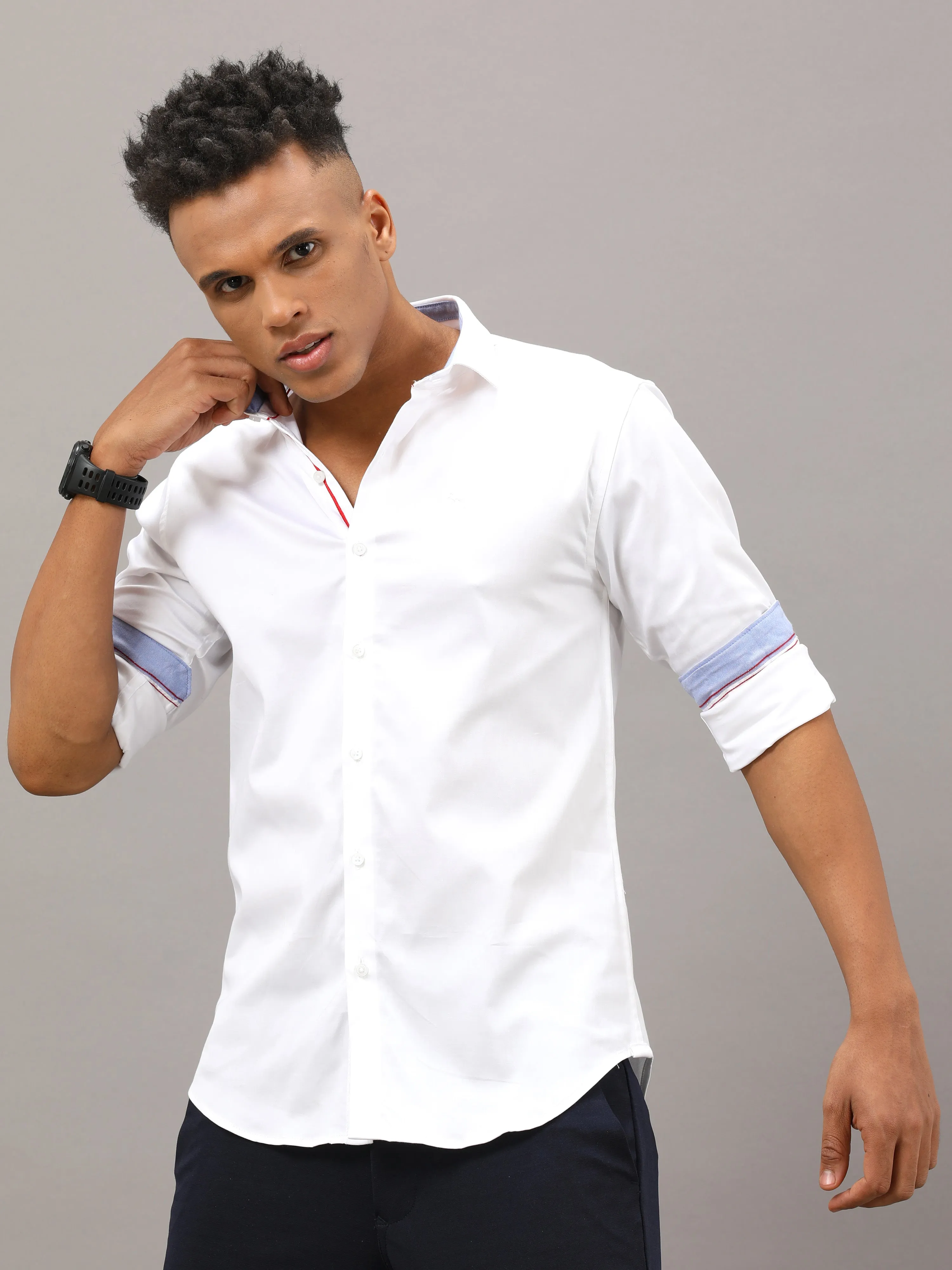 Plain White Shirt Full Sleeve