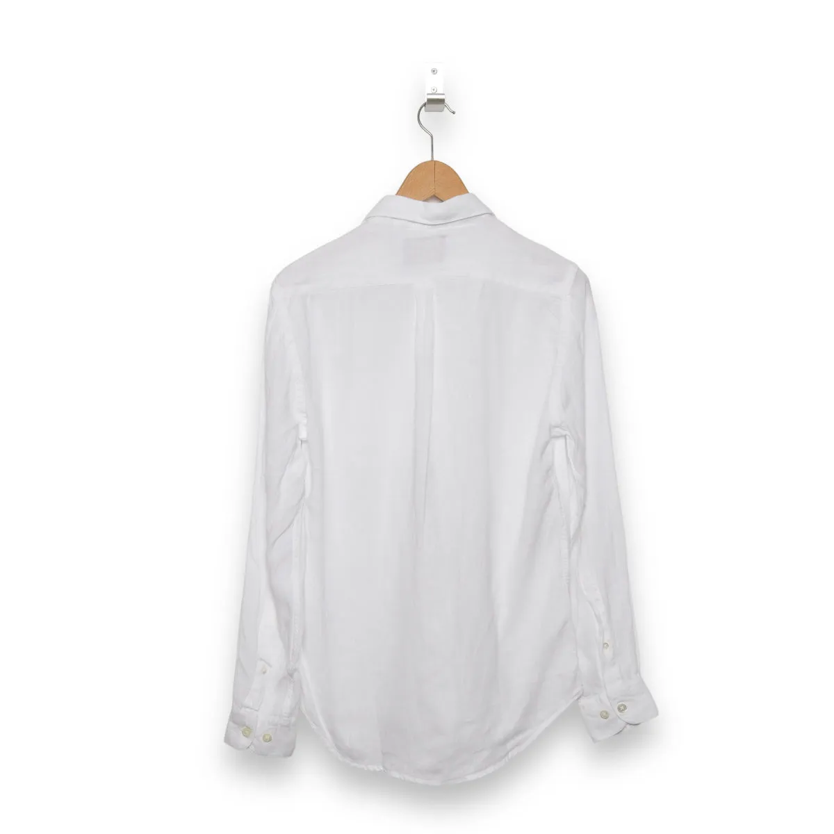 White Portuguese Flannel Linen Pocket Shirt - Mens Summer Fashion