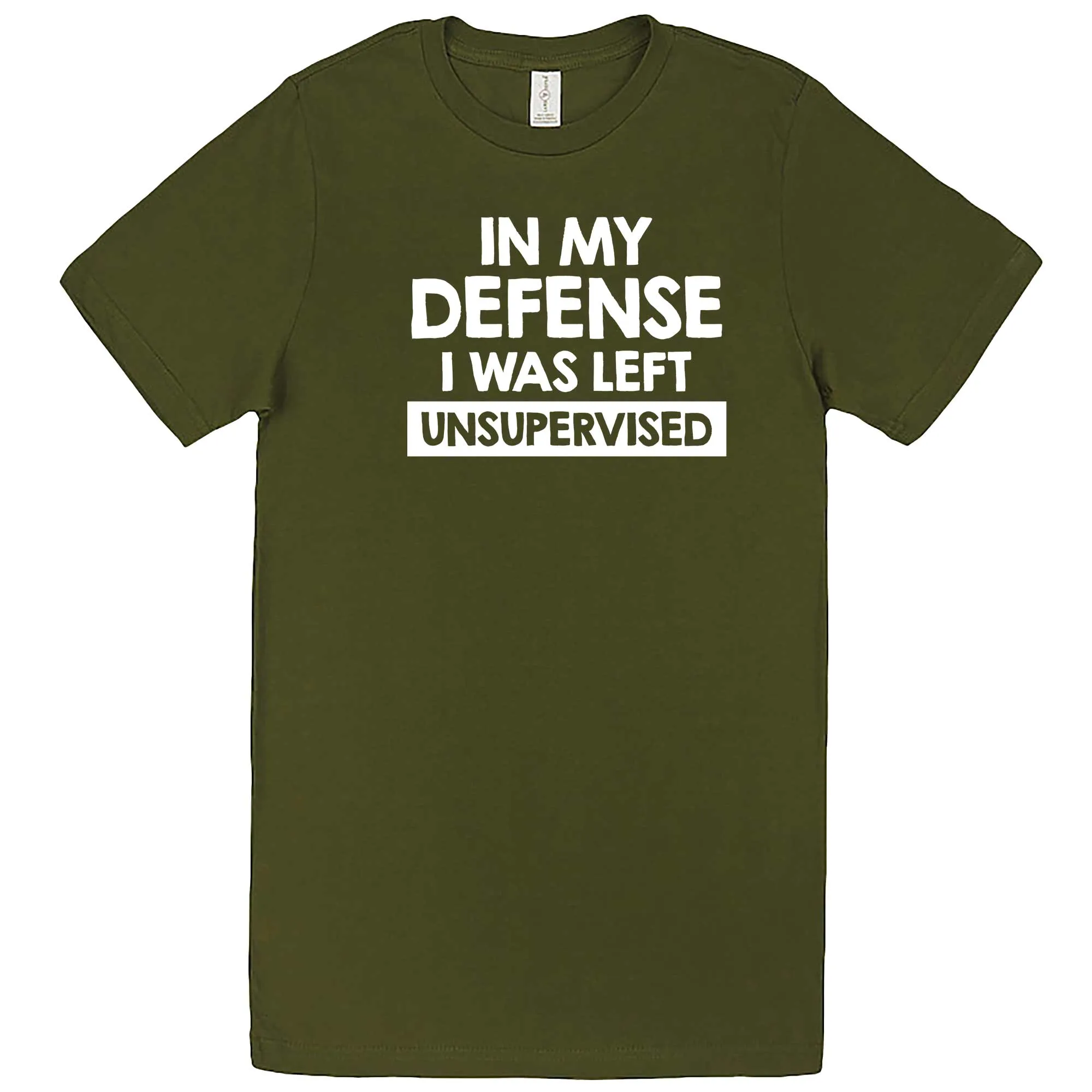 "In My Defense, I Was Left Unsupervised" men's t-shirt