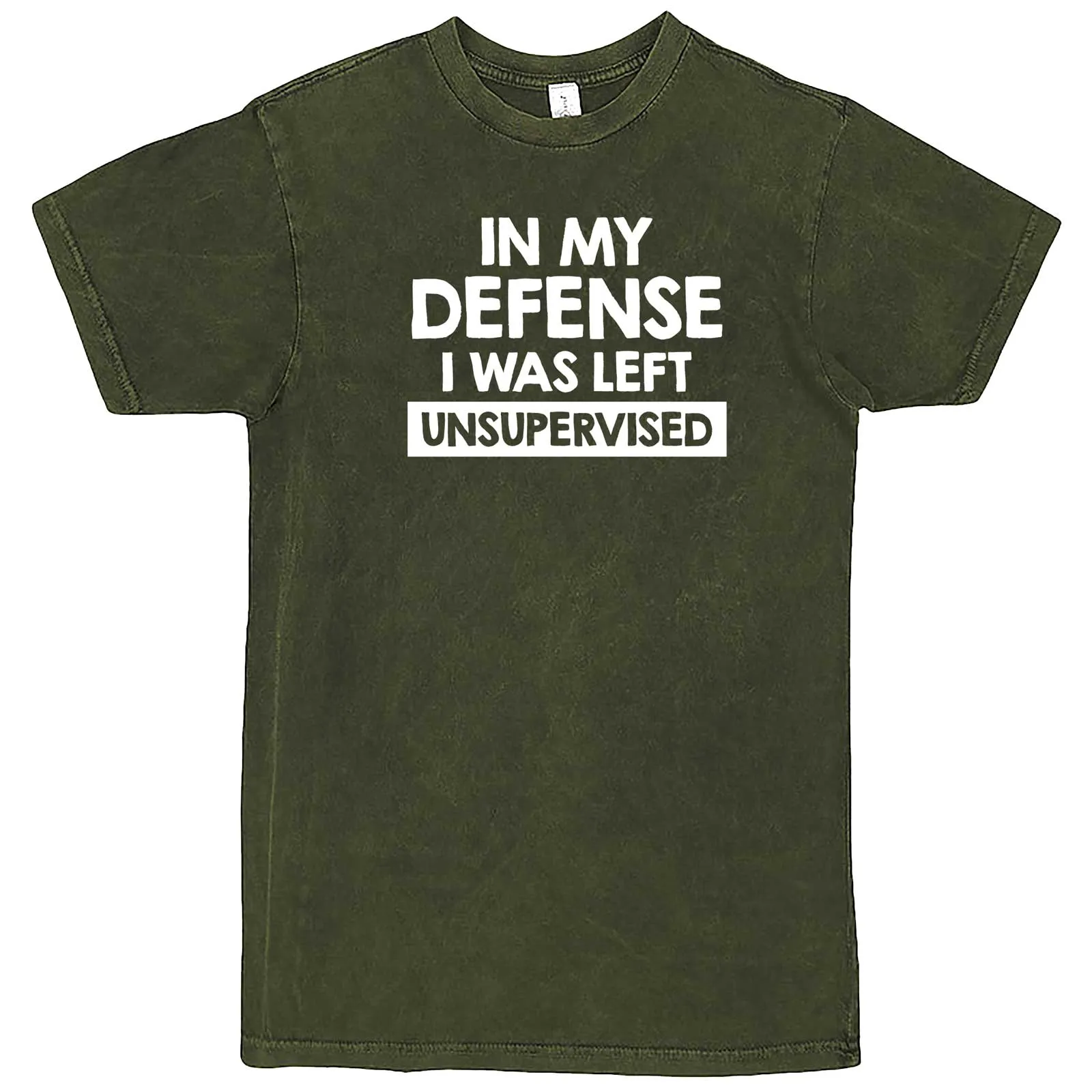 "In My Defense, I Was Left Unsupervised" men's t-shirt