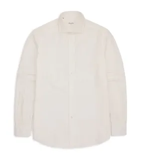 Salvatore Piccolo Cotton Linen Shirt: White