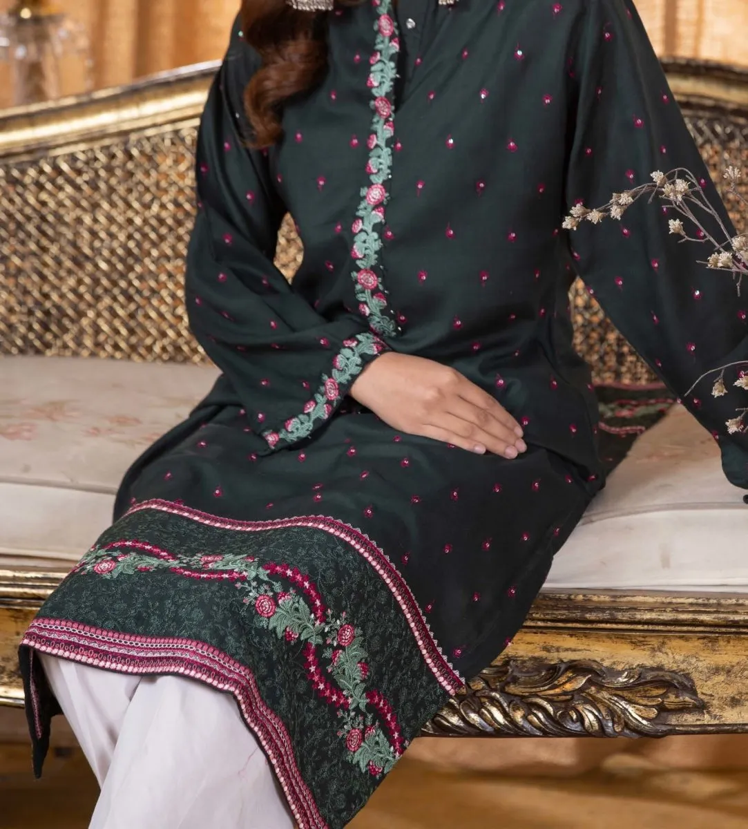 Simrans Embroidered Linen Shirt SIM125